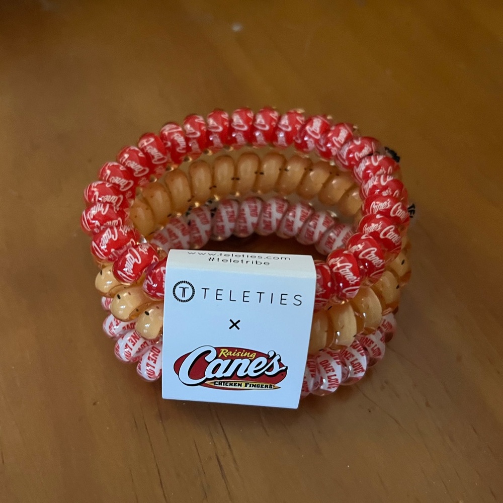 Raising Canes x Teleties - 3 Pack Hair Ties - NWT